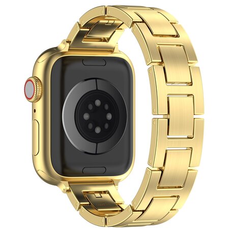 Slim Stainless steel quick-release band (small) - Goud - Geschikt voor Apple watch 38mm / 40mm / 41mm / 42mm