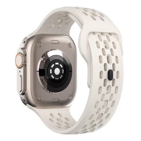 Ultimate Sport Edition bandje - Sterrenlicht / starlight - Geschikt voor Apple Watch 44mm / 45mm / 46mm / 49mm