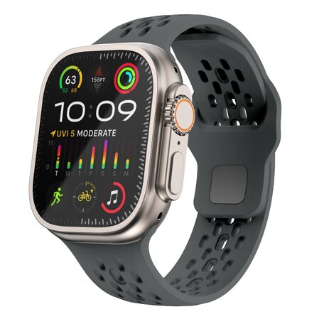 Ultimate Sport Edition bandje - Donkergrijs - Geschikt voor Apple Watch 44mm / 45mm / 46mm / 49mm