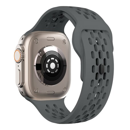 Ultimate Sport Edition bandje - Donkergrijs - Geschikt voor Apple Watch 44mm / 45mm / 46mm / 49mm