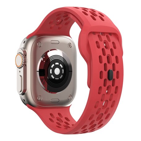 Ultimate Sport Edition bandje - Rood - Geschikt voor Apple Watch 44mm / 45mm / 46mm / 49mm