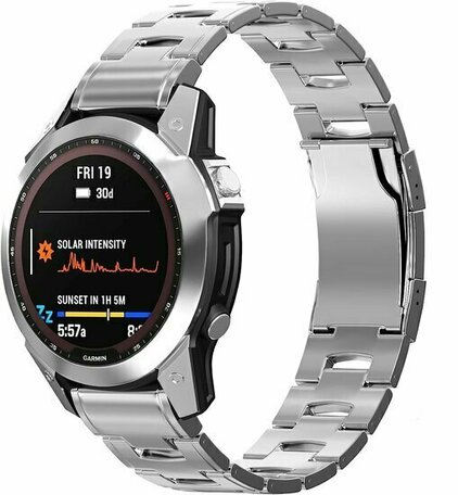 Titanium schakelband - Zilver - Garmin Fenix 8 - 47mm