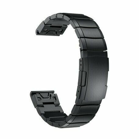 Stainless steel schakelband - Zwart - Garmin Fenix 8 - 47mm