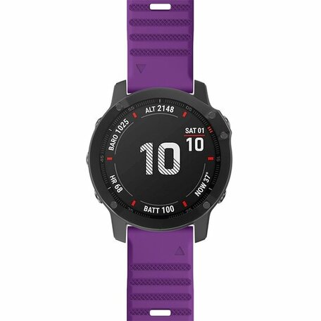 Siliconen bandje - Paars - Garmin Fenix 8 - 51mm