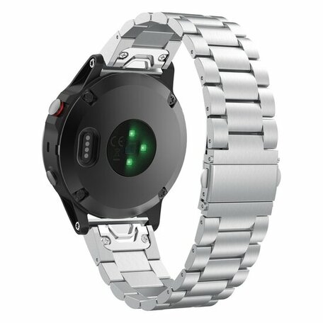 Stalen schakelband - Zilver - Garmin Fenix 8 - 51mm