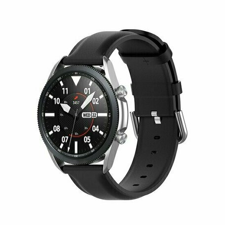 Classic leren bandje - Zwart - Huawei Watch GT 5 (Pro) / GT 4 / GT 3 / GT 2 - 46mm