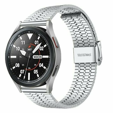 Stalen bandje - Zilver - Huawei Watch GT 5 (Pro) / GT 4 / GT 3 / GT 2 - 46mm