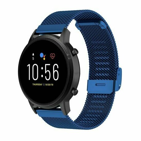 Milanese bandje met klemsluiting - Donkerblauw - Huawei Watch GT 5 (Pro) / GT 4 / GT 3 / GT 2 - 46mm