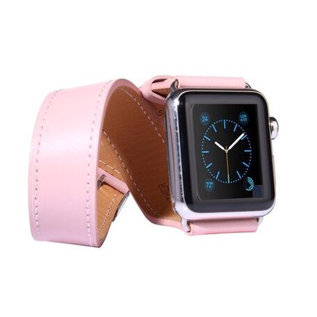 Kakapi Double Strap bandje - Roze - Geschikt voor Apple watch 44mm / 45mm / 46mm / 49mm