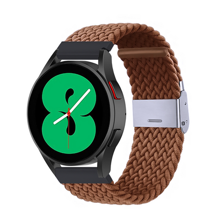 Braided nylon bandje - Bruin - Huawei Watch GT 5 (Pro) / GT 4 / GT 3 / GT 2 - 46mm