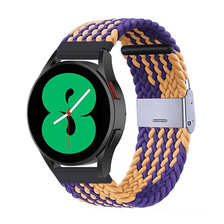 Braided nylon bandje - Oker / paars - Huawei Watch GT 5 (Pro) / GT 4 / GT 3 / GT 2 - 46mm