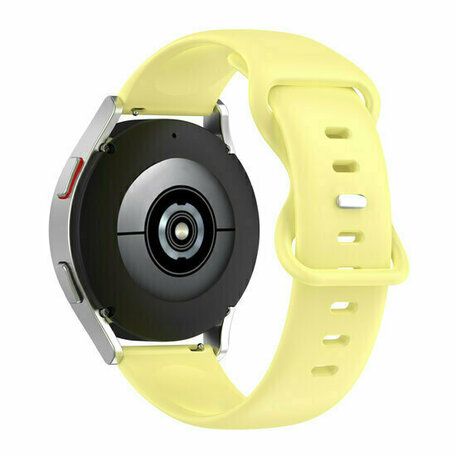 Solid color sportband - Geel - Huawei Watch GT 5 (Pro) / GT 4 / GT 3 / GT 2 - 46mm