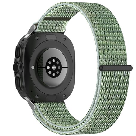 Nylon Sport loop bandje - Lichtgroen - Samsung Galaxy Watch Ultra 47mm