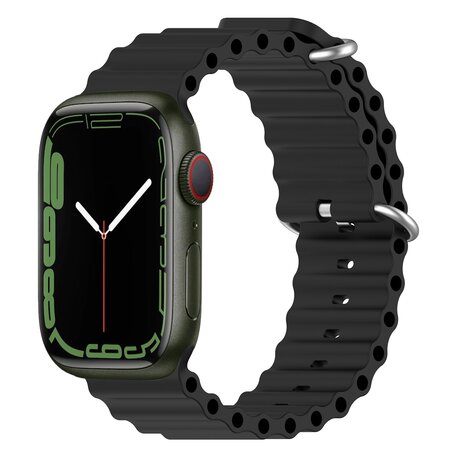 Ocean bandje - Zwart - Geschikt voor Apple Watch 38mm / 40mm / 41mm / 42mm