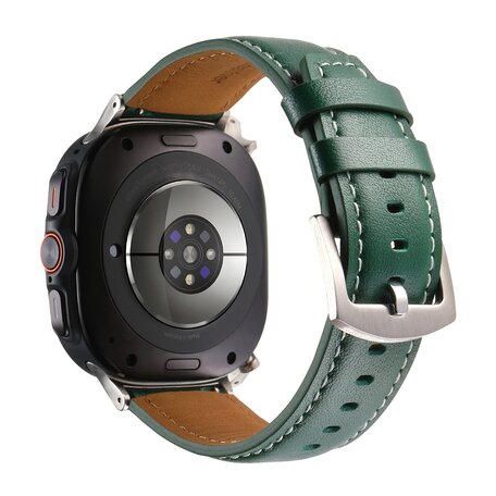 Premium leren bandje - Groen - Samsung Galaxy Watch Ultra bandjes - 47mm