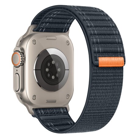 Nylon Wave band - Donkerblauw - Geschikt voor Apple Watch 38mm / 40mm / 41mm / 42mm