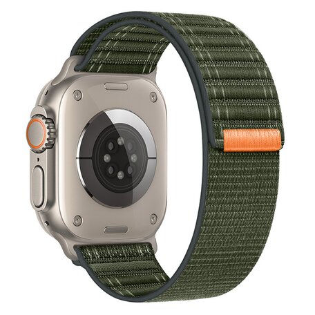 Nylon Wave band - Groen - Geschikt voor Apple Watch 38mm / 40mm / 41mm / 42mm