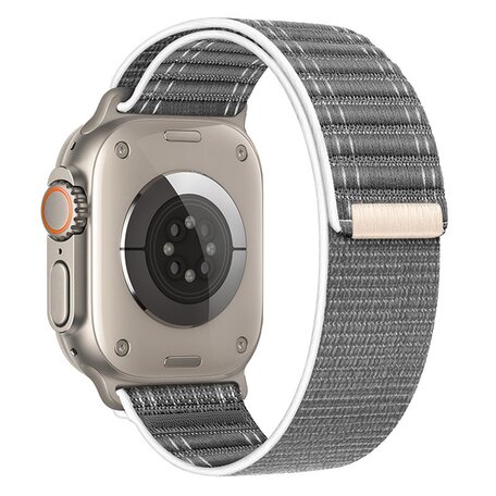 Nylon Wave band - Grijs - Geschikt voor Apple Watch 38mm / 40mm / 41mm / 42mm