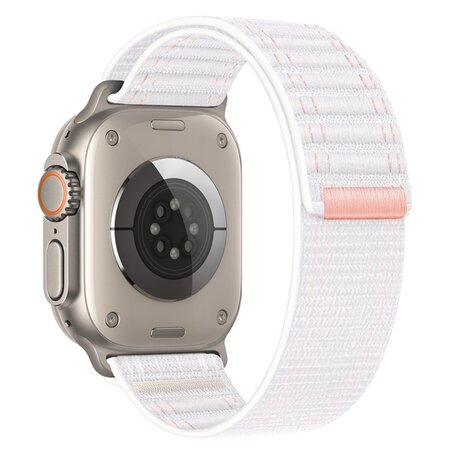 Nylon Wave band - Wit - Geschikt voor Apple Watch 38mm / 40mm / 41mm / 42mm