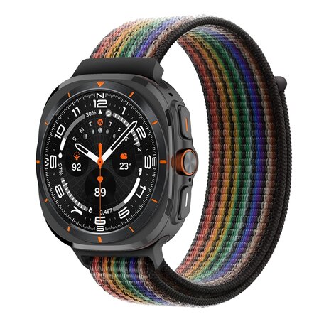 Nylon loop bandje - Multicolor dark - Samsung Galaxy Watch Ultra 47mm