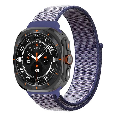 Nylon loop bandje - Blauw - Samsung Galaxy Watch Ultra 47mm