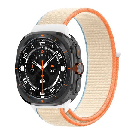 Nylon loop bandje - Beige - Samsung Galaxy Watch Ultra 47mm