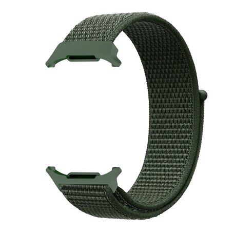 Nylon loop bandje - Legergroen  - Samsung Galaxy Watch Ultra 47mm