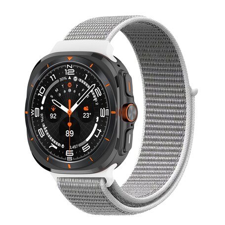 Nylon loop bandje - Lichtgrijs  - Samsung Galaxy Watch Ultra 47mm