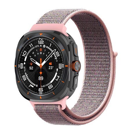 Nylon loop bandje - Roze  - Samsung Galaxy Watch Ultra 47mm