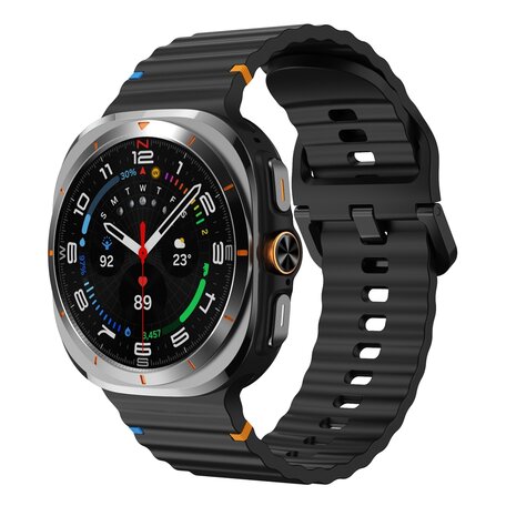 Wave Sport Band - Zwart - Samsung Galaxy Watch Ultra 47mm