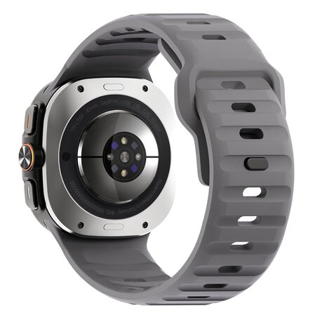 Wave siliconen bandje - Donkergrijs - Samsung Galaxy Watch Ultra 47mm