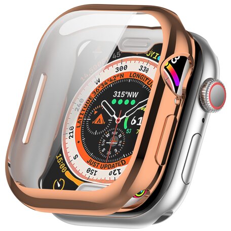 Apple Watch TPU case - Champagne / Rosé goud - Geschikt voor Apple Watch 46mm