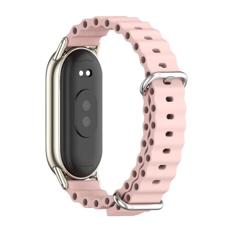 Ocean siliconen bandje - Roze - Xiaomi Smart band 8