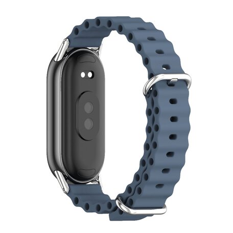 Ocean siliconen bandje - Blauw - Xiaomi Smart band 8