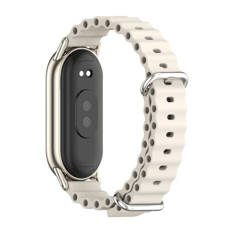 Ocean siliconen bandje - Beige - Xiaomi Smart band 8