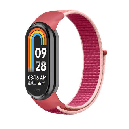 Sport loop nylon bandje - Lichtrood - Xiaomi Smart band 8