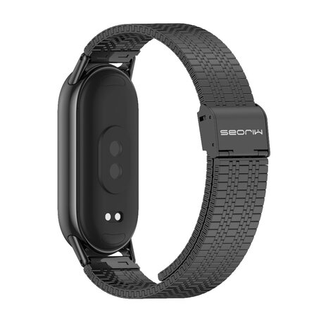 Stalen RVS band - Zwart - Xiaomi Smart Band 8