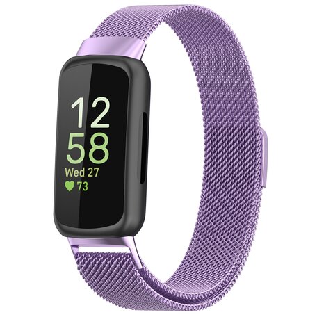 Fitbit Inspire 3 - Milanese bandje - Lila