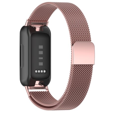 Fitbit Inspire 3 - Milanese bandje - Rosé goud