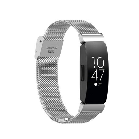 Fitbit Inspire 3 - Milanese band met klemsluiting - Zilver