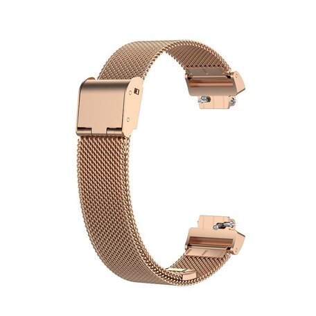 Fitbit Inspire 3 - Milanese band met klemsluiting - Rosé goud