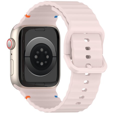 Wave sportband - Roze - Geschikt voor Apple Watch 44mm / 45mm / 46mm / 49mm