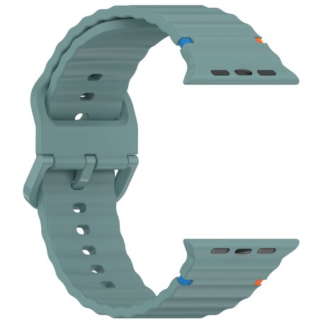 Wave sportband - Dennegroen - Geschikt voor Apple Watch 44mm / 45mm / 46mm / 49mm