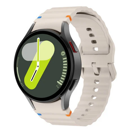 Wave Sportband met aansluitknop - Sterrenlicht -  Samsung Galaxy Watch 4 Classic - 42mm & 46mm