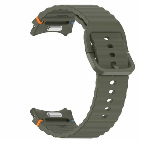 Wave Sportband met aansluitknop - Donkergroen -  Samsung Galaxy Watch 4 - 40mm & 44mm