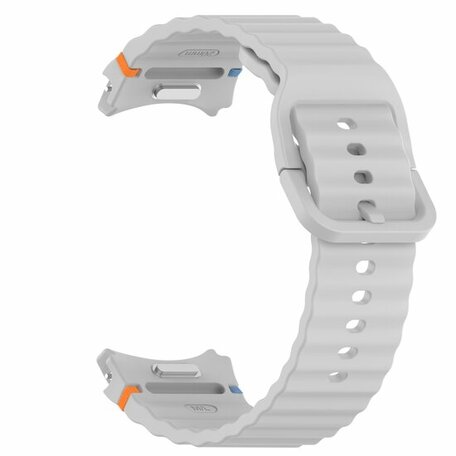 Wave Sportband met aansluitknop - Grijs -  Samsung Galaxy Watch 4 - 40mm & 44mm