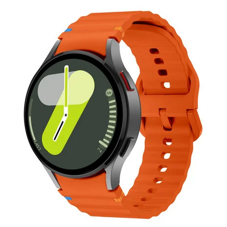 Wave Sportband met aansluitknop - Oranje -  Samsung Galaxy Watch 4 - 40mm & 44mm