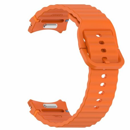 Wave Sportband met aansluitknop - Oranje -  Samsung Galaxy Watch 4 - 40mm & 44mm