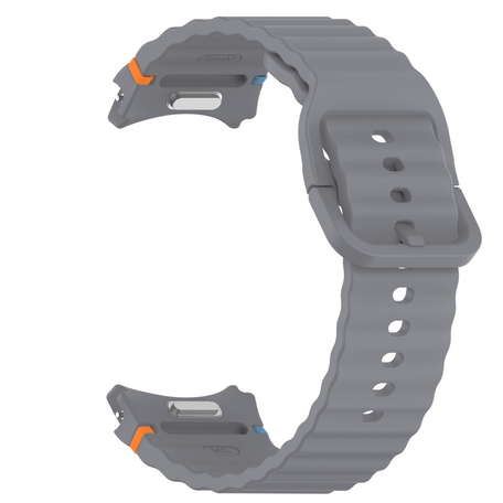 Wave Sportband met aansluitknop - Donkergrijs -  Samsung Galaxy Watch 6 Classic - 47mm & 43mm