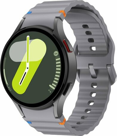 Wave Sportband met aansluitknop - Donkergrijs -  Samsung Galaxy Watch 4 Classic - 42mm & 46mm